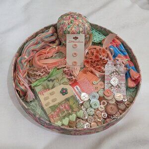Peach & Green Embellishment Kit for Crafts